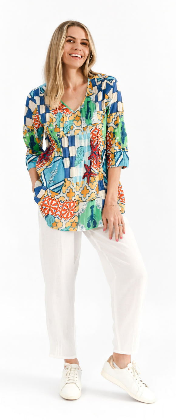 Tina 3/4 Sleeve Top (CV)