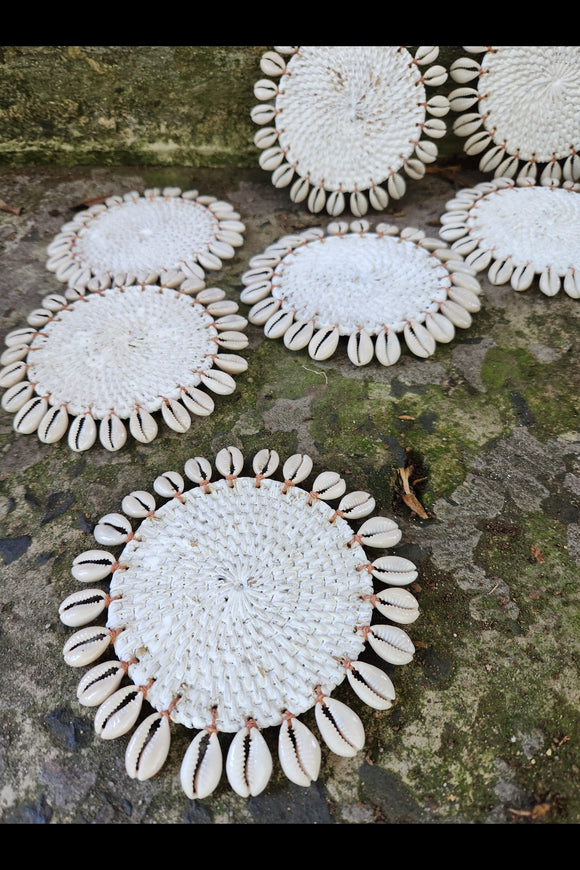 Shell Rattan Coasters