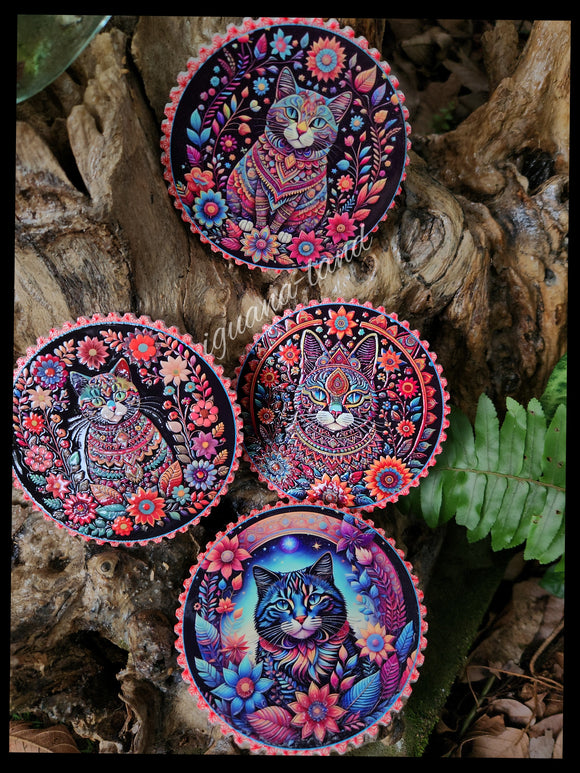 Mystic Cat Coasters (4)