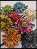 Leather Flower - Rings