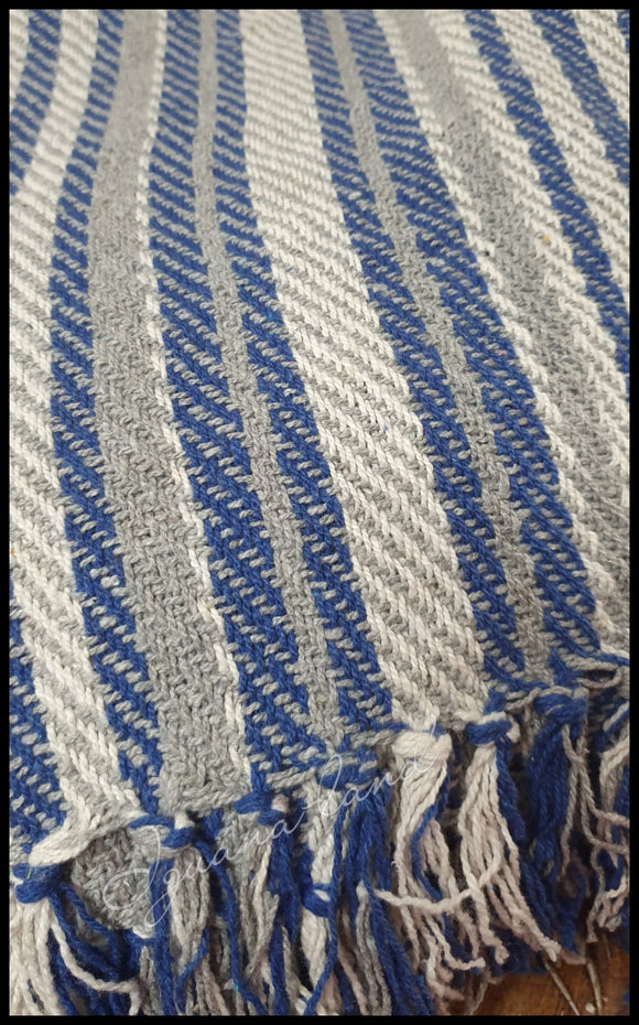 Blue Grey Throw