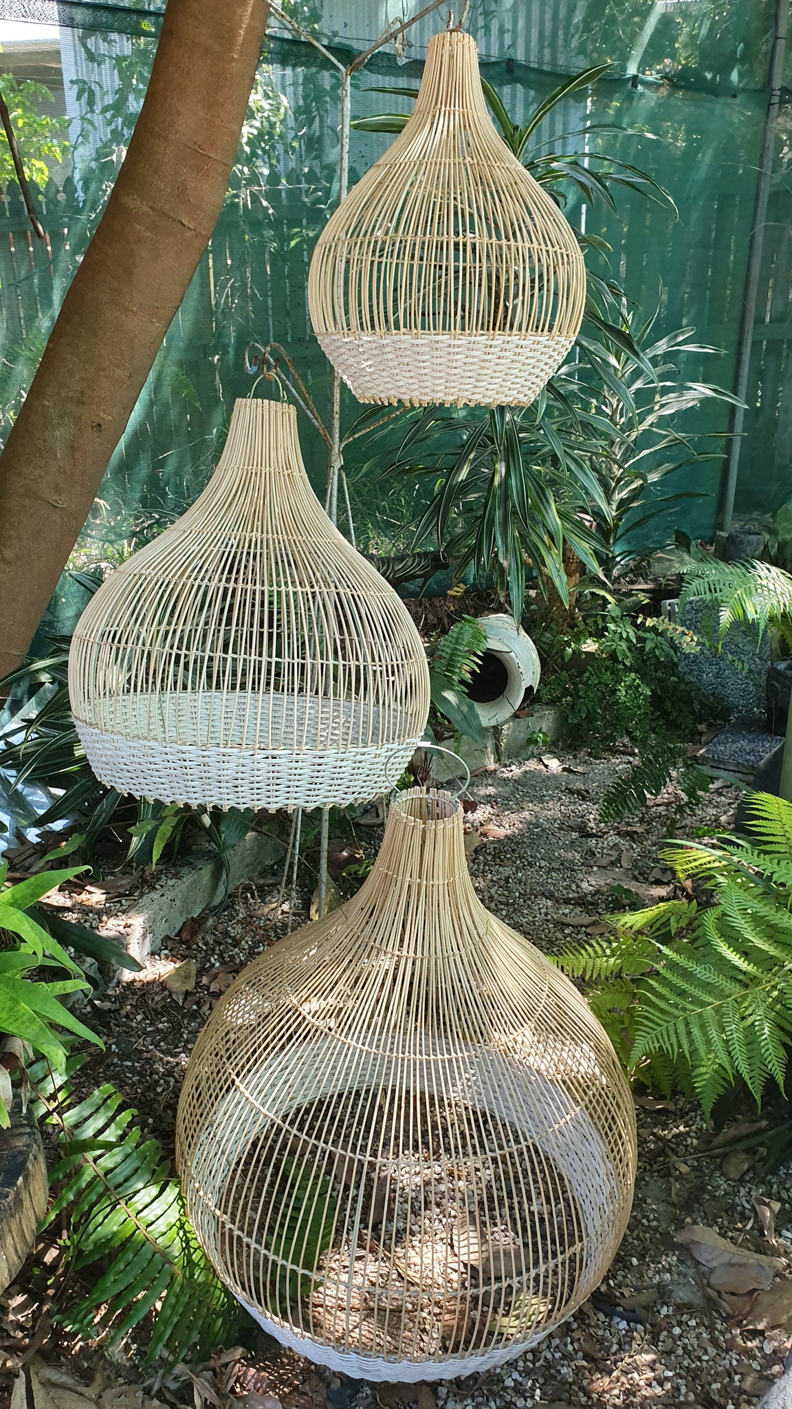 Outdoor wicker light pendant deals