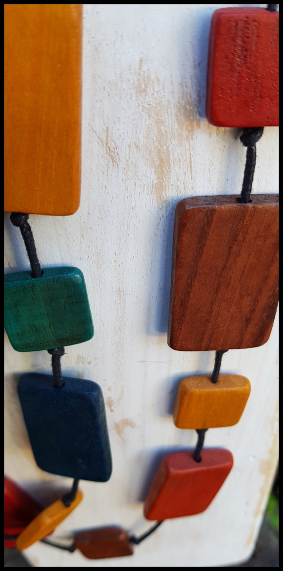 Squares Timber Necklace