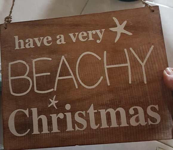 Beachy Christmas Sign