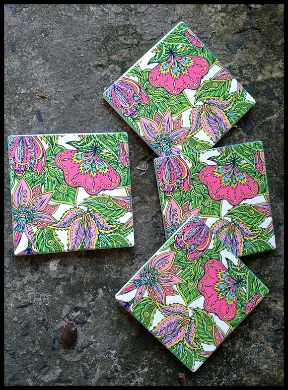 Pink Tropics Coasters