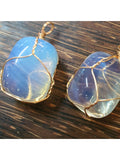 Tumble Stone Wire Pendants