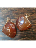 Tumble Stone Wire Pendants