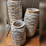 Sabal Carved Pots