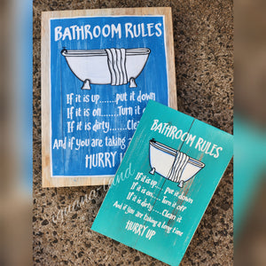 Bathroom Rules