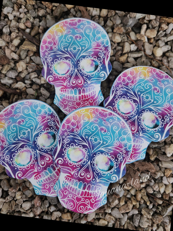 Arty Skull Coasters (4)