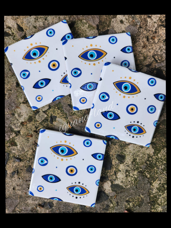 Evil Eye Coasters (4)