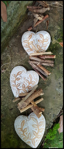 Carved Timber Heart Strand