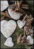 Carved Timber Heart Strand