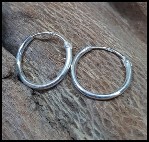 Plain Hoops - Sterling Silver