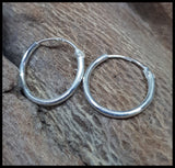 Plain Hoops - Sterling Silver