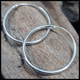 Plain Hoops - Sterling Silver