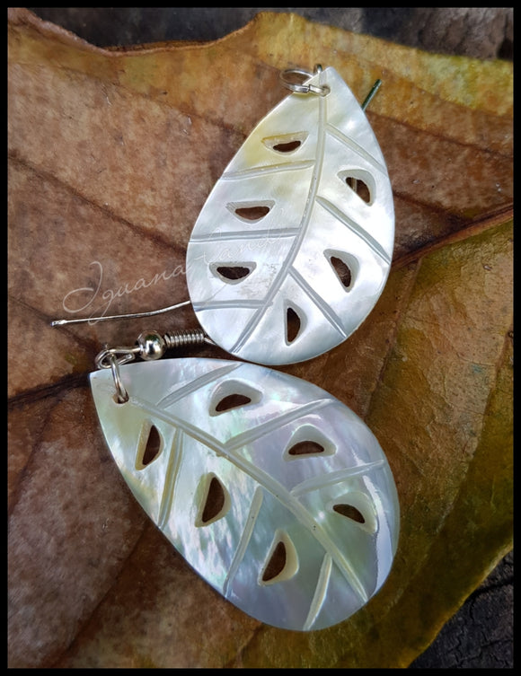 Carved Shell Earrings (a)