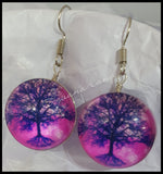 Glass Tree Earrings