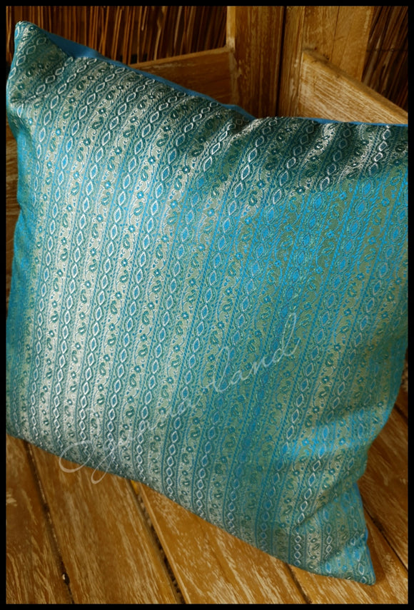 Ocean Sari Cushion Cover