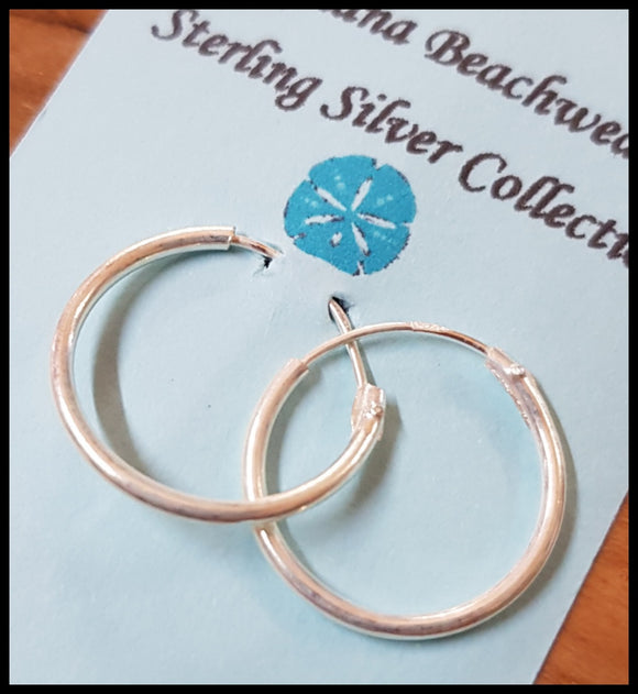 Plain Hoops - Sterling Silver