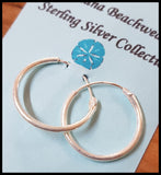 Plain Hoops - Sterling Silver