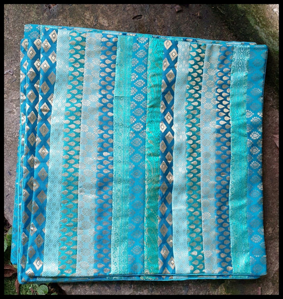 Sari Blues Cushion Cover